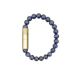 Les Fines Lames Punch Bracelet GOLD LAPIS LAZULI 8mm Medium